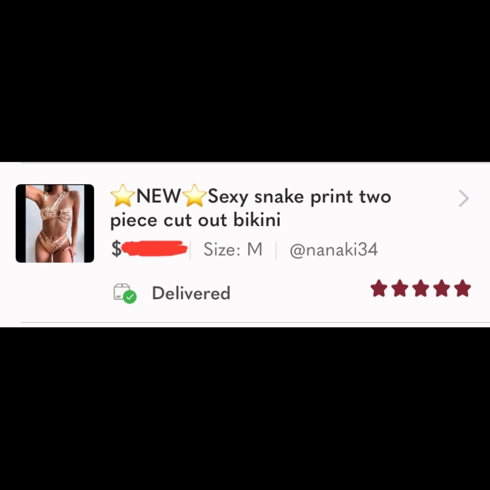 (Last 1) Sexy snake print two piece cutout bikini - Picture 8 of 8